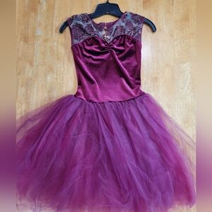 NWOT Revolution maroon dance tutu ballet dress